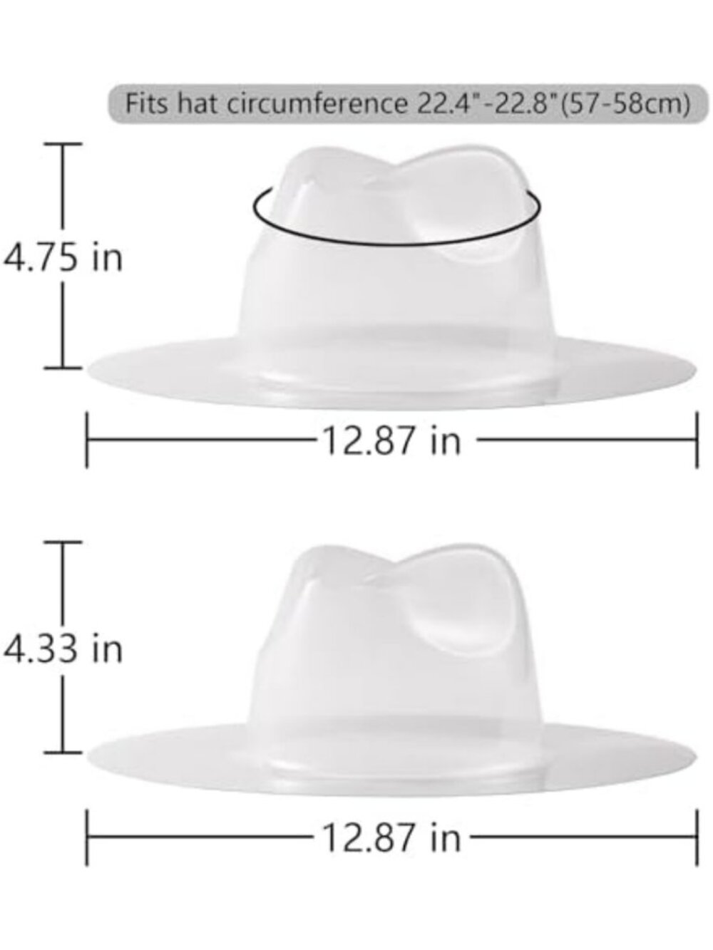 10 Wide Brim Fedora Hat Holders - 360° Shape Protectors for Stylish Storage - Picture 2 of 7